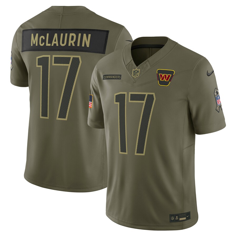 Men's Washington Commanders Terry McLaurin Nike Olive 2025 Salute to Service Limited Jersey