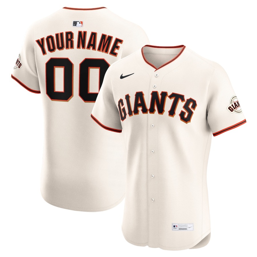 Men's San Francisco Giants Nike Cream Home Elite Custom Jersey