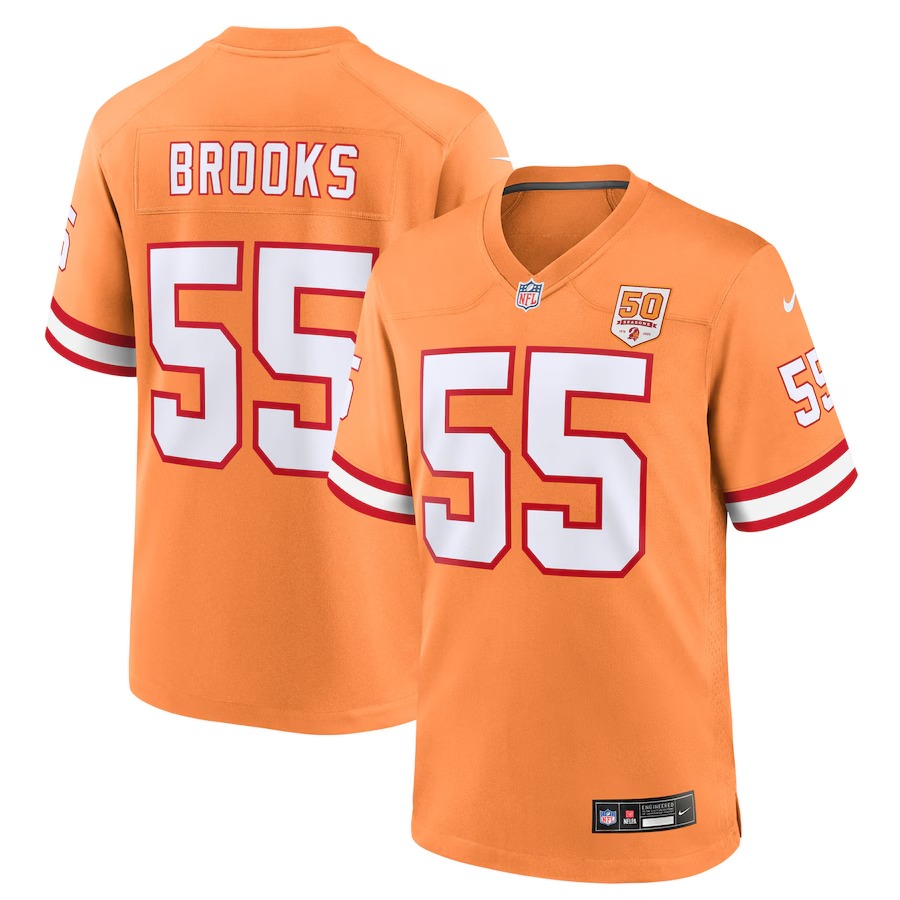 Men's Tampa Bay Buccaneers Derrick Brooks Nike Creamsicle 50th Season Game Jersey