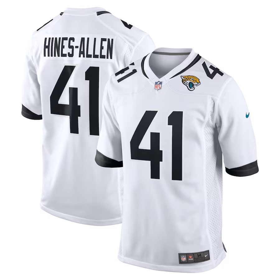 Men's Jacksonville Jaguars Josh Hines-Allen Nike White Player Game Jersey