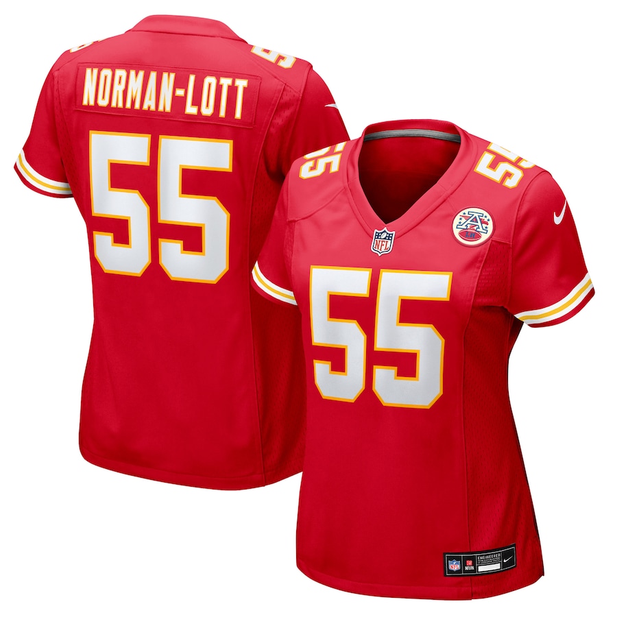 Women's Kansas City Chiefs Omarr Norman-Lott Nike Red Team Game Jersey
