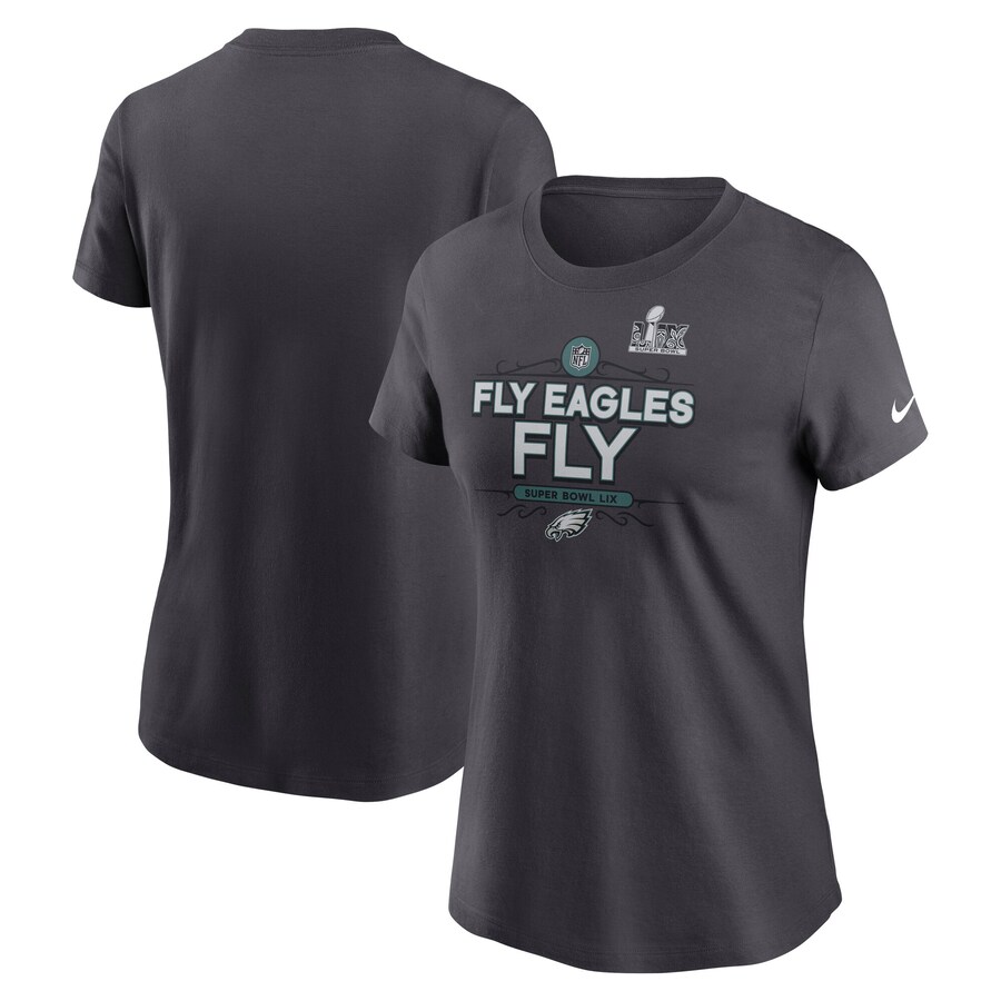 Women's Philadelphia Eagles Nike Anthracite Super Bowl LIX Local T-Shirt