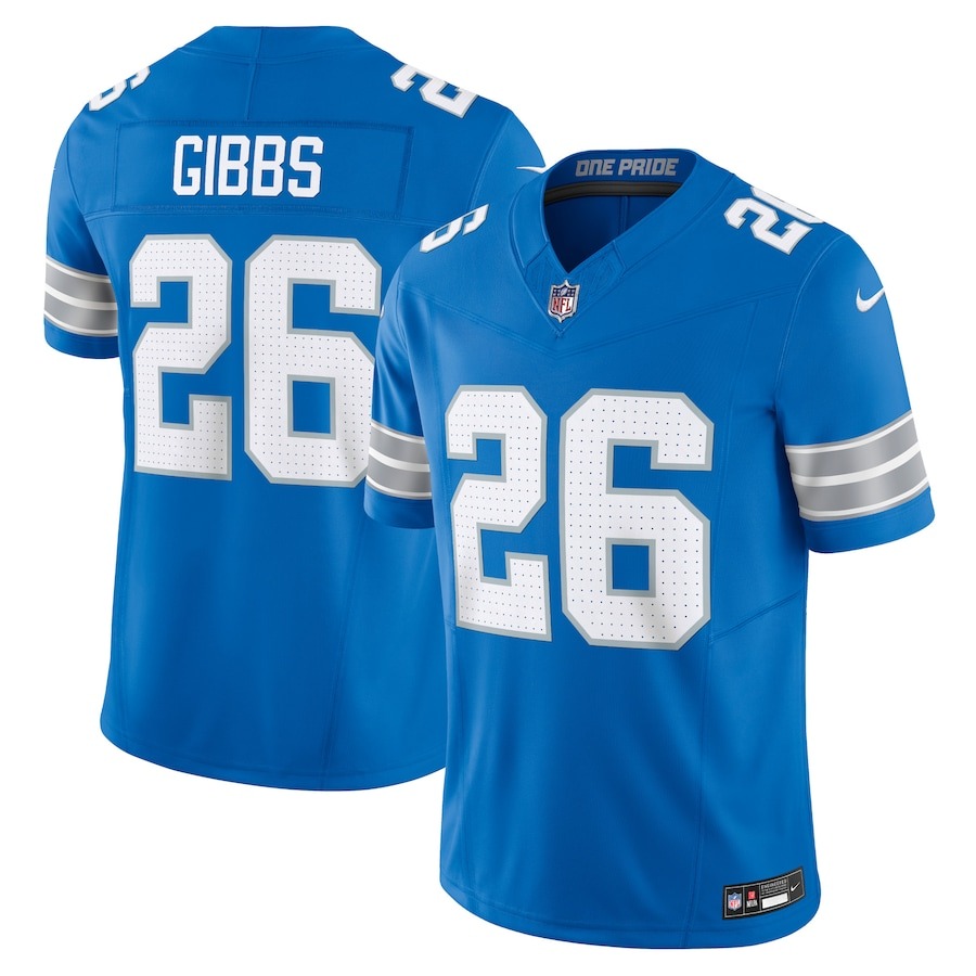 Men's Detroit Lions Jahmyr Gibbs Nike Blue Vapor F.U.S.E. Limited Jersey