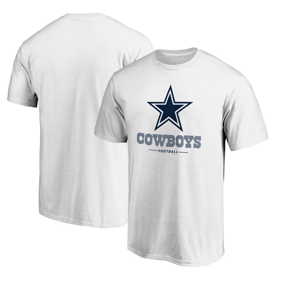Men's Dallas Cowboys White Team Lockup T-Shirt