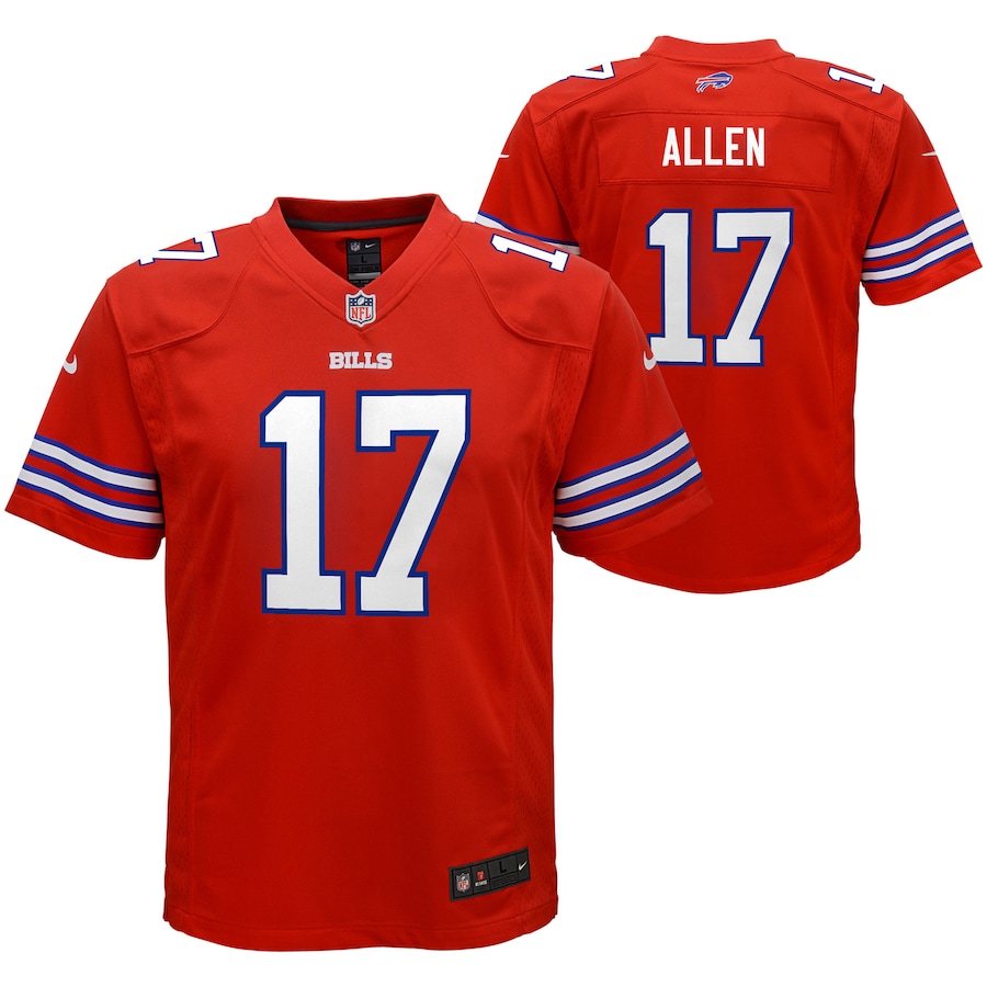 Youth Buffalo Bills Josh Allen Nike Red Alternate Game Jersey