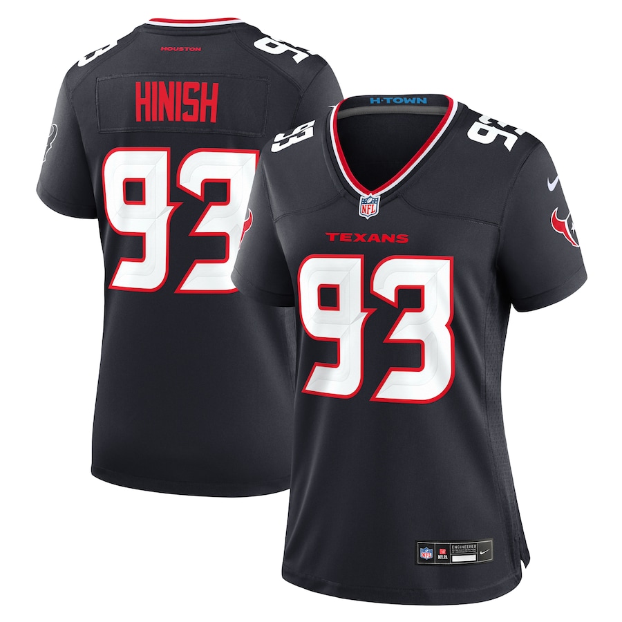 Women's Houston Texans Kurt Hinish Nike Navy Team Game Jersey