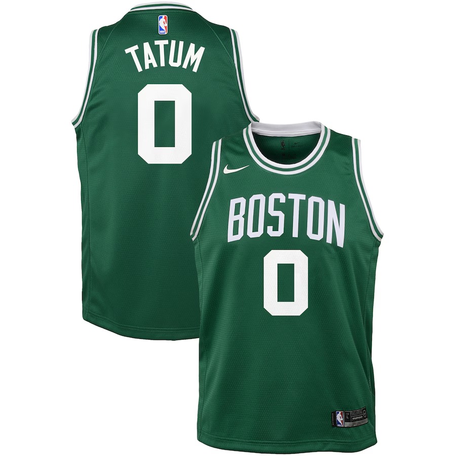 Youth Boston Celtics Jayson Tatum Nike Green Swingman Jersey - Icon Edition