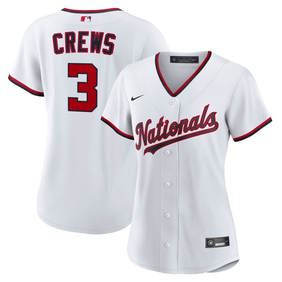 Women's Washington Nationals Dylan Crews Nike White Home Replica Jersey