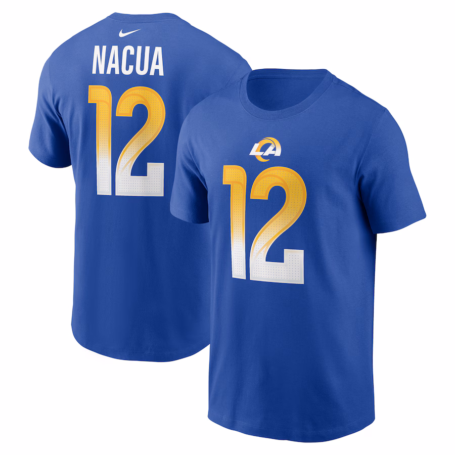 Men's Los Angeles Rams Puka Nacua Nike Royal Player Name & Number T-Shirt