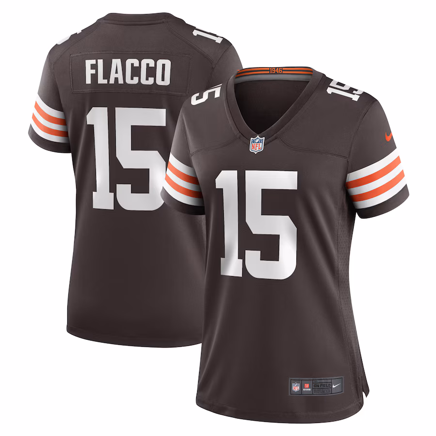 Women's Cleveland Browns Joe Flacco Nike Brown Game Player Jersey