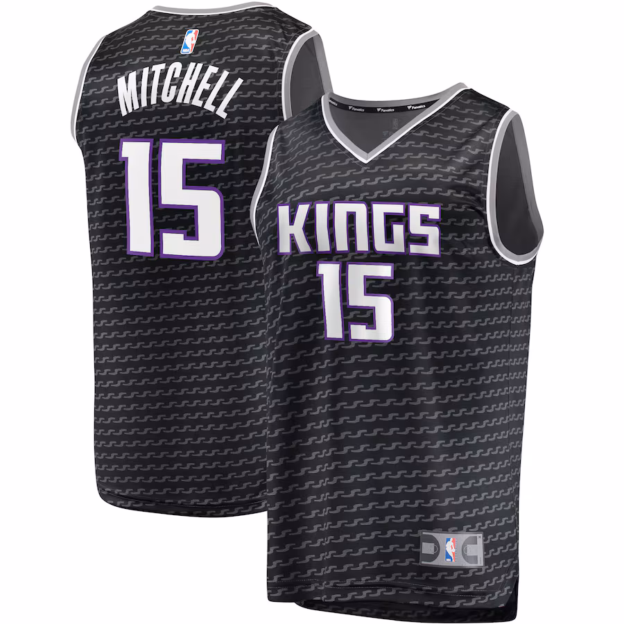 Men's Sacramento Kings Davion Mitchell Fanatics Black Fast Break Replica Player Jersey - Statement Edition