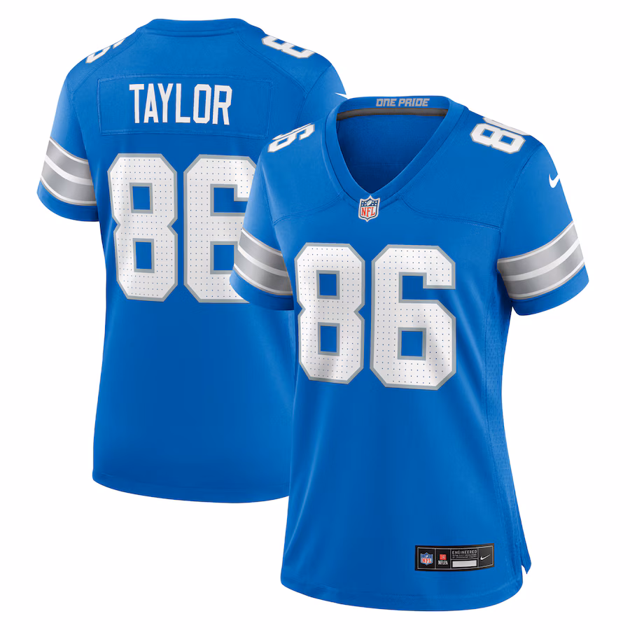 Women's Detroit Lions Malik Taylor Nike Blue Team Game Jersey
