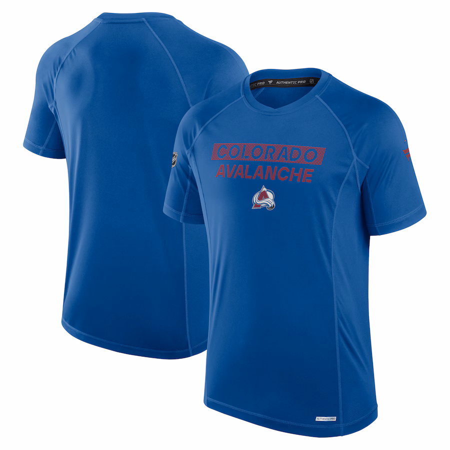 Men's Colorado Avalanche Fanatics Blue Authentic Pro Rink Tech T-Shirt