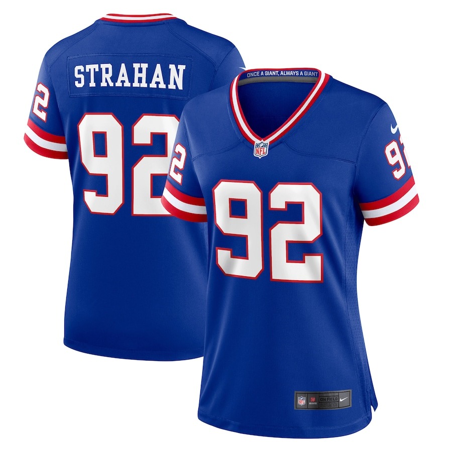 Women's New York Giants Michael Strahan Nike Royal Classic Retired Player Game Jersey