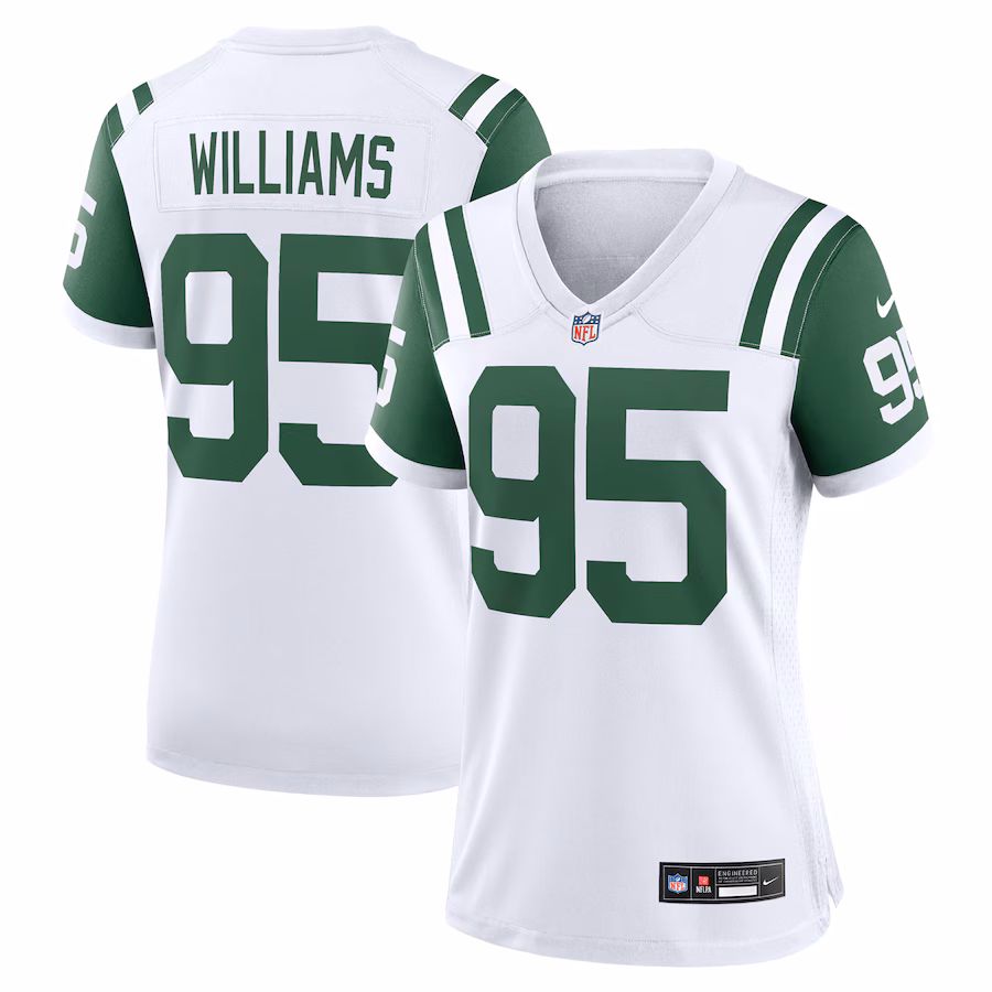 Women's New York Jets Quinnen Williams Nike White Classic Alternate Game Jersey