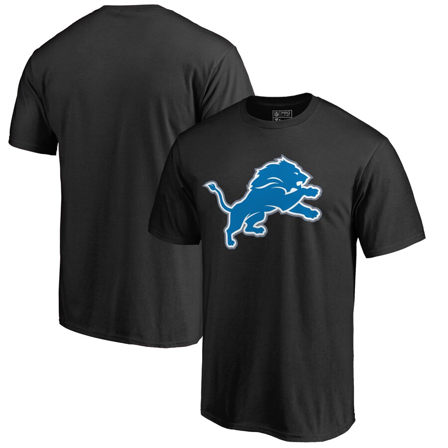 Men's Detroit Lions Black Primary Logo 2 T-Shirt