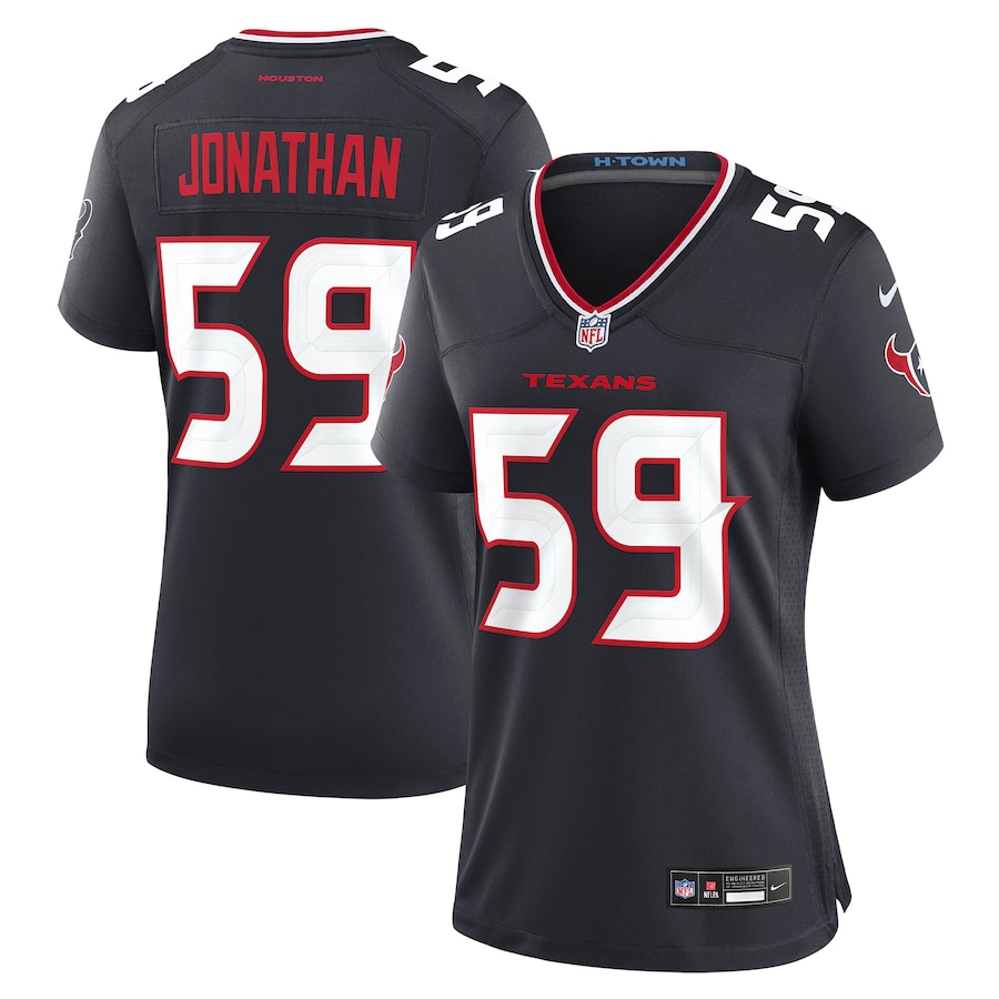Women's Houston Texans Kingsley Jonathan Nike Navy Team Game Jersey