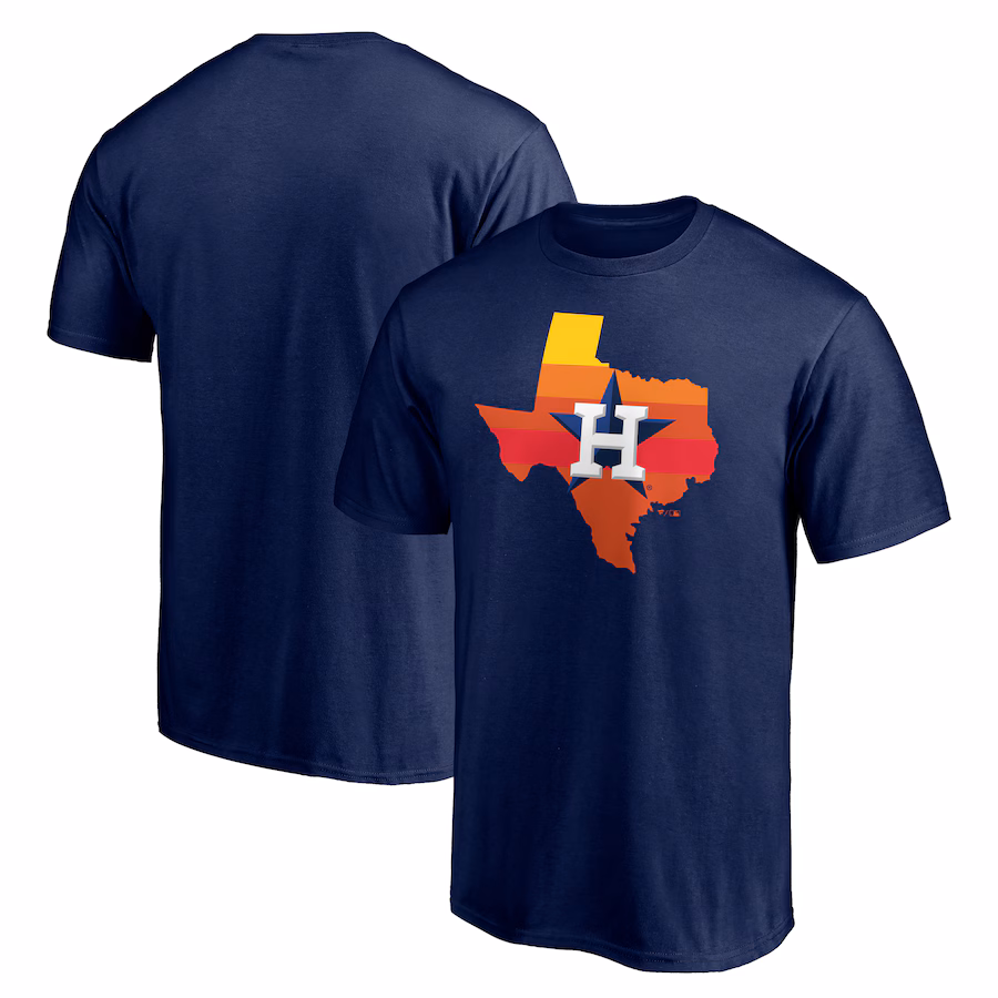 Men's Houston Astros Navy Hometown Collection Texas Sunrise T-Shirt