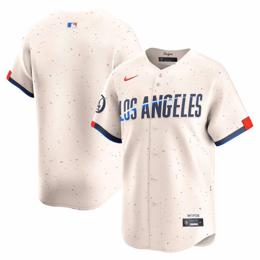 Men's Los Angeles Dodgers Nike Cream City Connect Limited Jersey