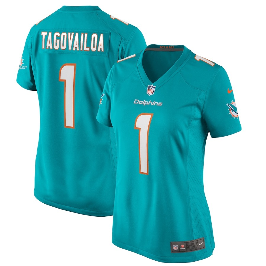 Women's Miami Dolphins Tua Tagovailoa Nike Aqua Game Jersey