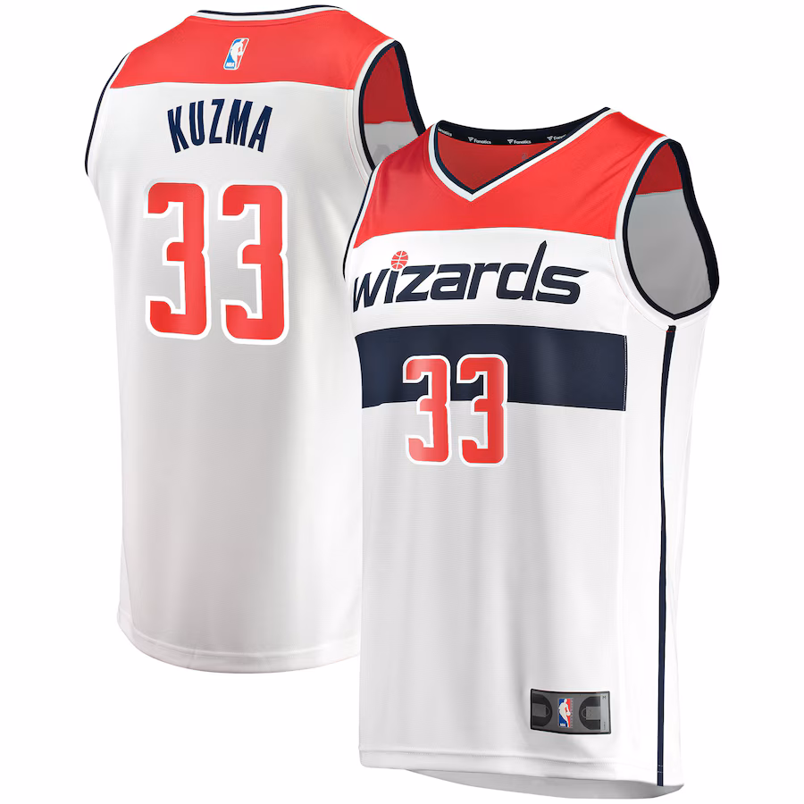 Men's Washington Wizards Kyle Kuzma Fanatics White Fast Break Replica Jersey - Association Edition