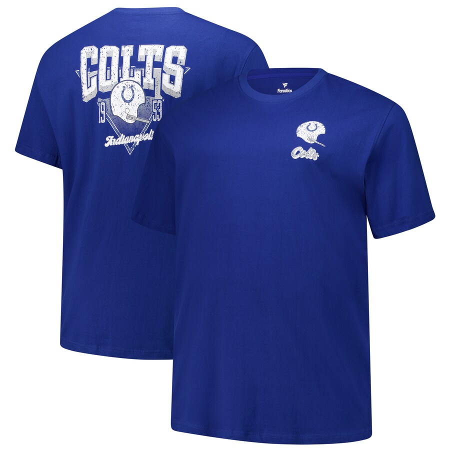 Men's Indianapolis Colts Fanatics Royal Big & Tall Throwback Logo T-Shirt