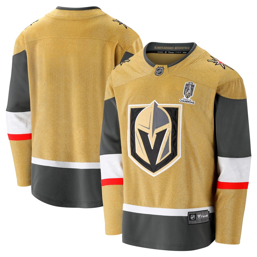 Men's Vegas Golden Knights  Fanatics Branded Gold 2023 Stanley Cup Champions Home Breakaway Jersey