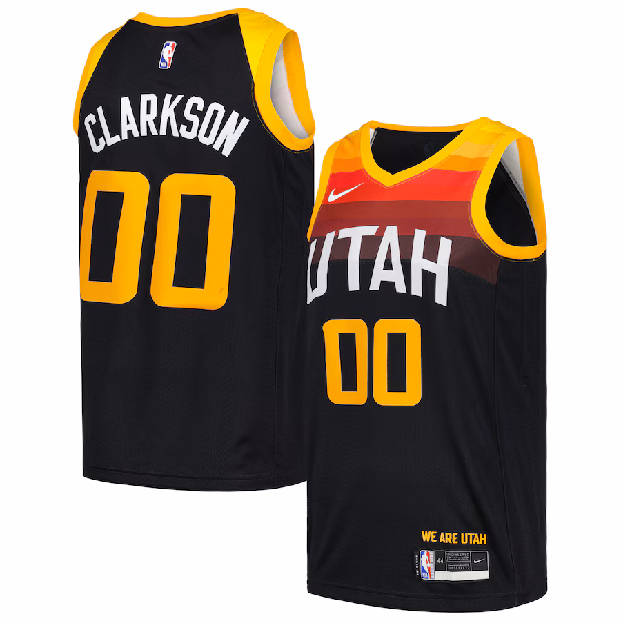 Men's Utah Jazz Jordan Clarkson Nike Black Swingman Player Jersey - City Edition