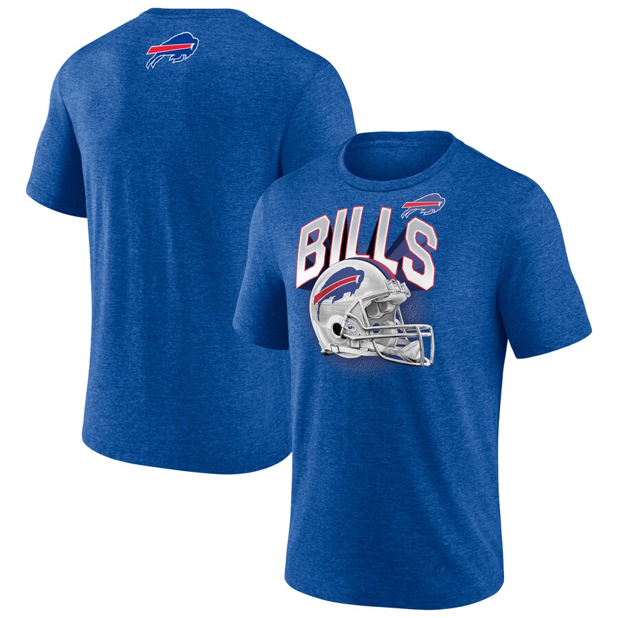 Men's Buffalo Bills  Fanatics Heather Royal End Around Tri-Blend T-Shirt
