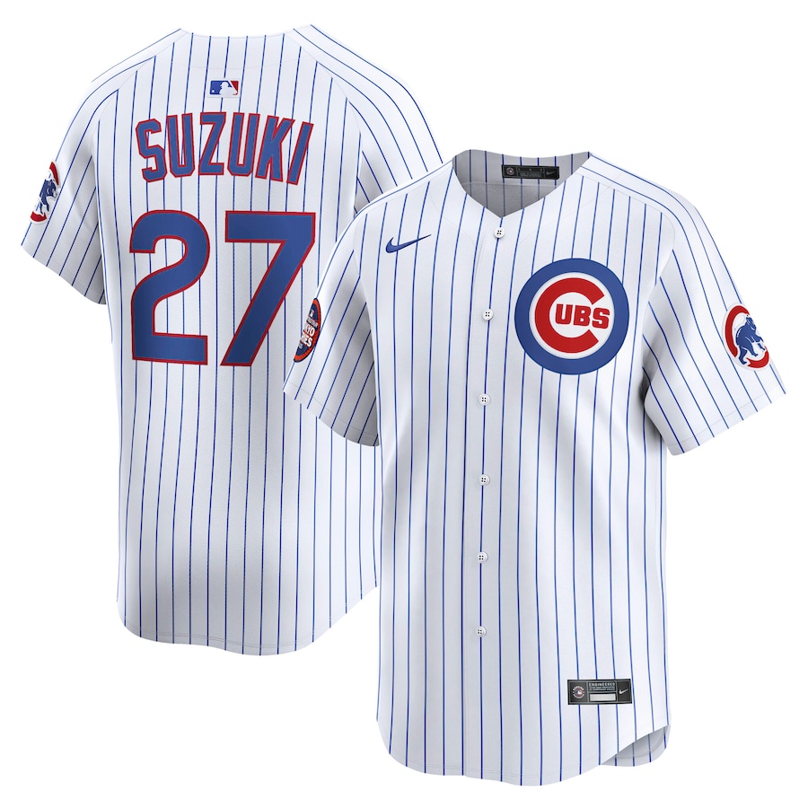 Men's Chicago Cubs Seiya Suzuki Nike White 2025 MLB World Tour: Tokyo Series Home Limited Player Jersey