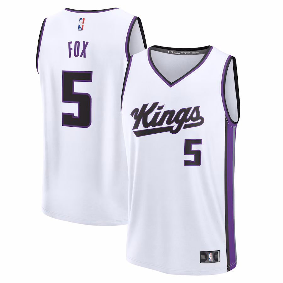 Men's Sacramento Kings De'Aaron Fox Fanatics White Fast Break Replica Jersey - Association Edition