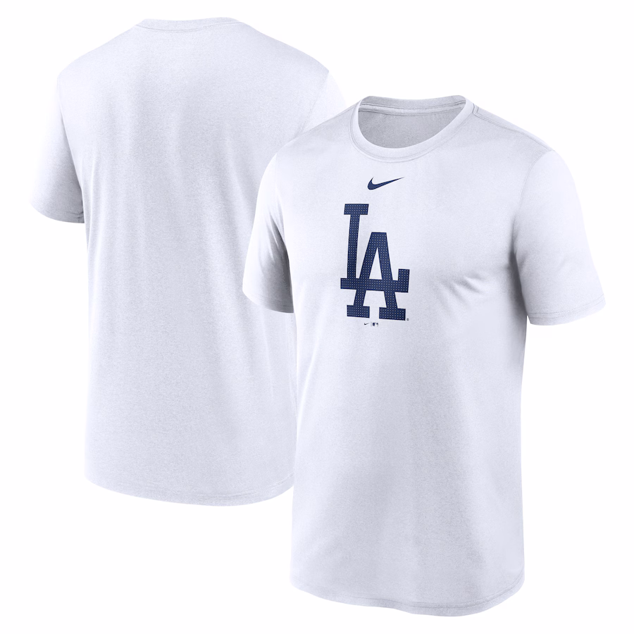 Men's Los Angeles Dodgers Nike White Legend Fuse Large Logo Performance T-Shirt