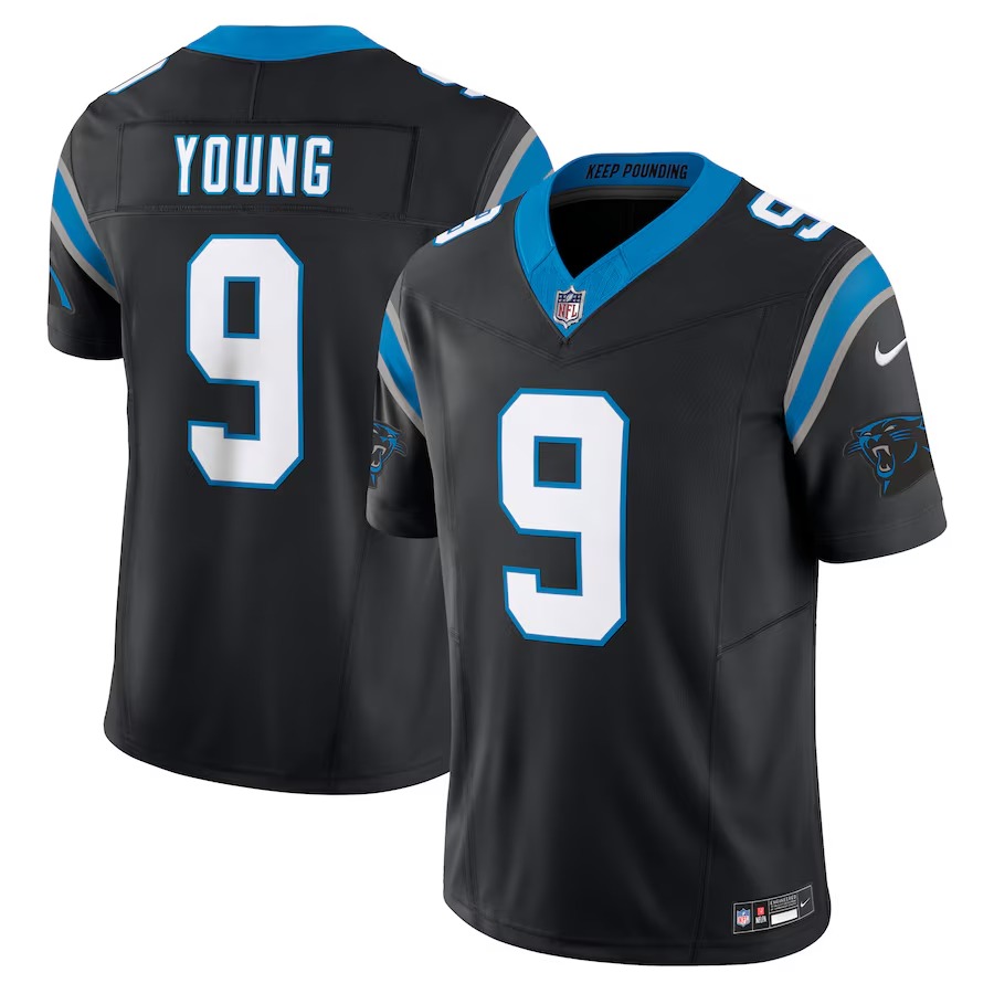 Men's Carolina Panthers Bryce Young Nike Black Vapor F.U.S.E. Limited Jersey