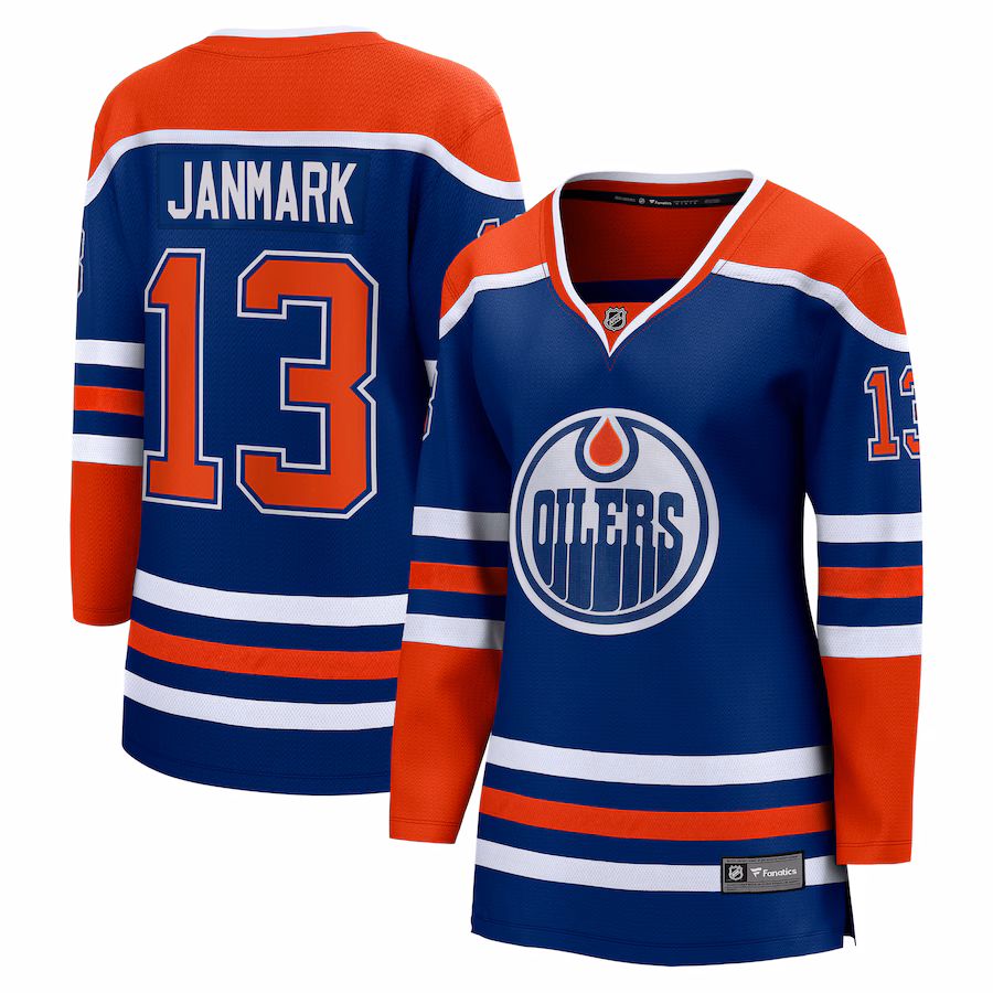 Women's Edmonton Oilers Mattias Janmark Fanatics Royal Home Breakaway Player Jersey