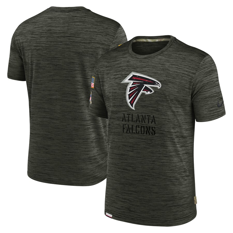 Men's Atlanta Falcons Nike Olive Salute to Service Velocity Team T-Shirt