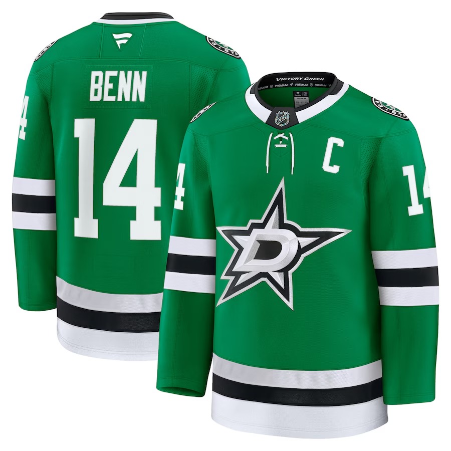 Men's Dallas Stars Jamie Benn Fanatics Kelly Green Home Premium Jersey