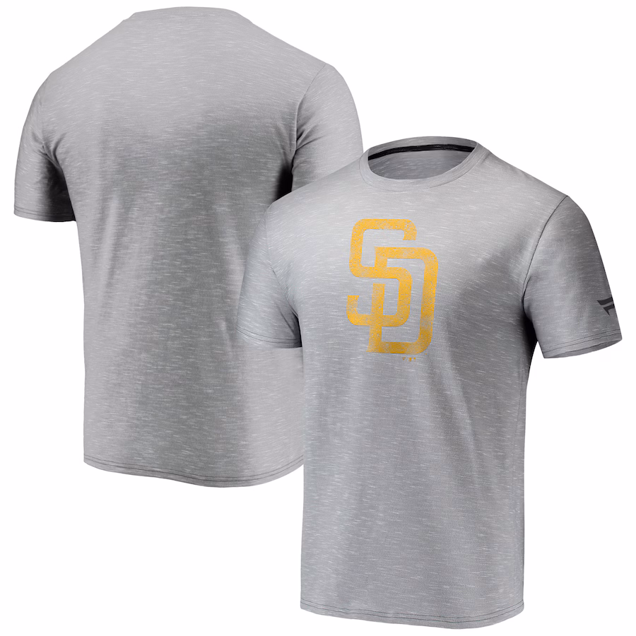 Men's San Diego Padres Fanatics Gray Team Logo Space-Dye T-Shirt