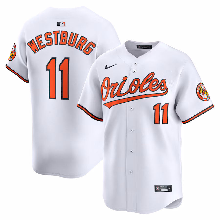 Men's Baltimore Orioles Jordan Westburg Nike White Alternate Limited Player Jersey