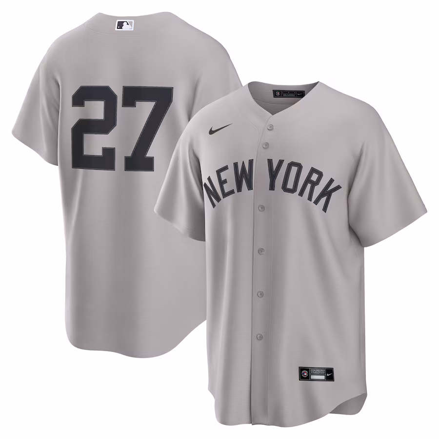 Men's New York Yankees Giancarlo Stanton Nike Gray Alternate Replica 2.0 Player Jersey