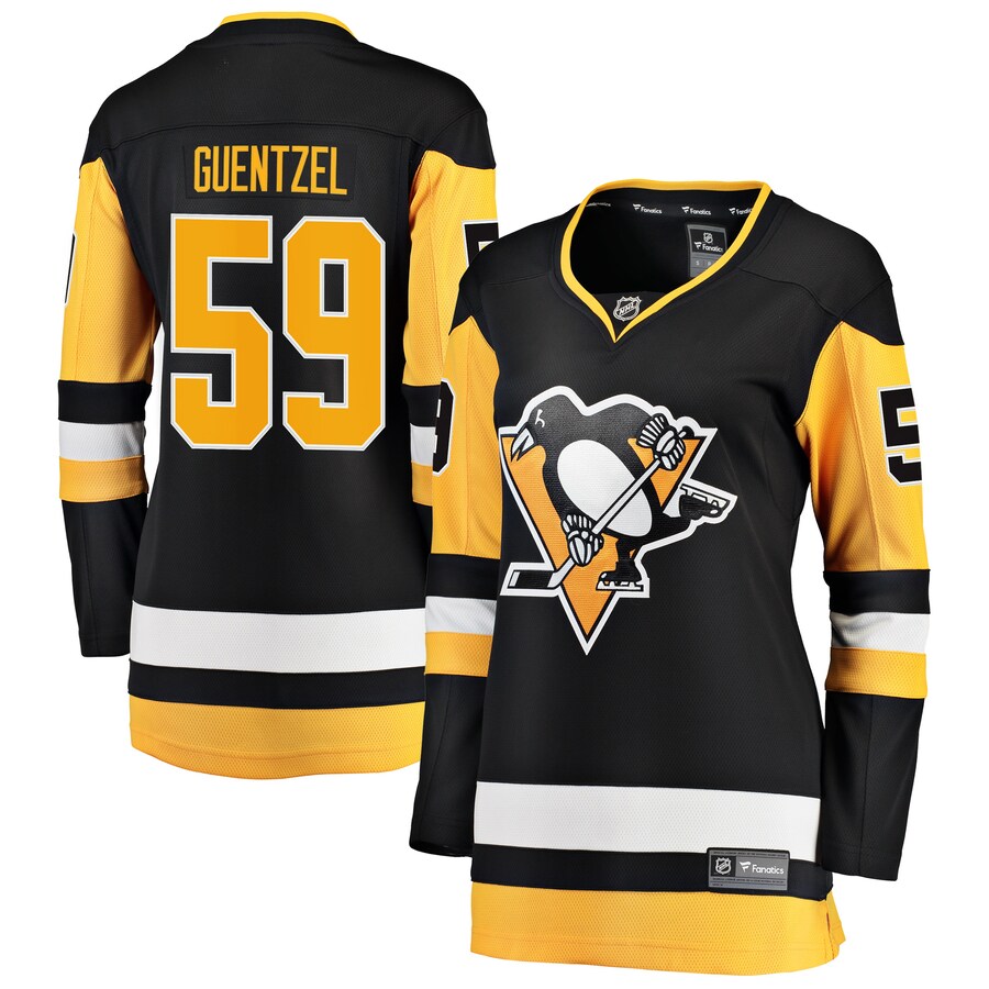 Women's Pittsburgh Penguins Jake Guentzel Fanatics Branded Black Home Premier Breakaway Player Jersey