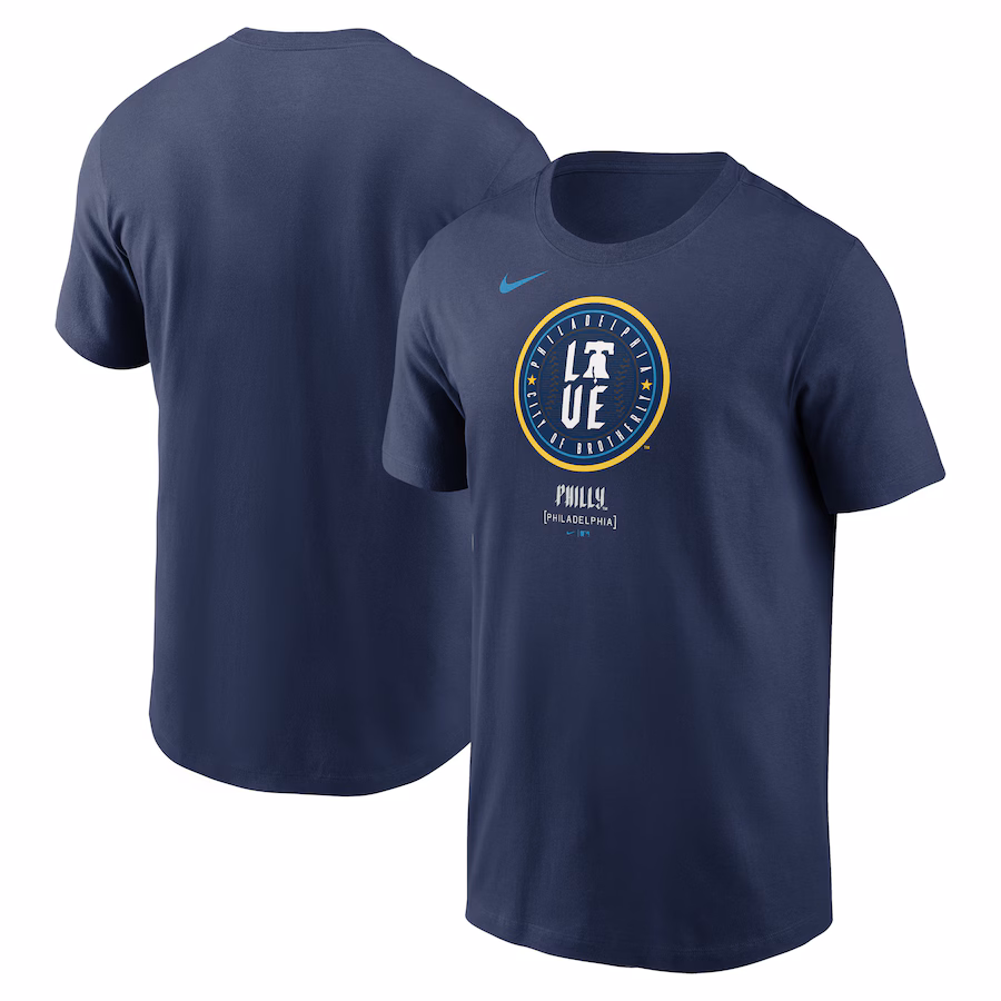 Men's Philadelphia Phillies Nike Navy 2024 City Connect Large Logo T-Shirt