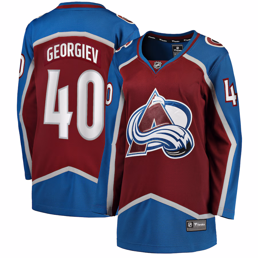 Women's Colorado Avalanche Alexandar Georgiev Fanatics Burgundy Home Breakaway Player Jersey
