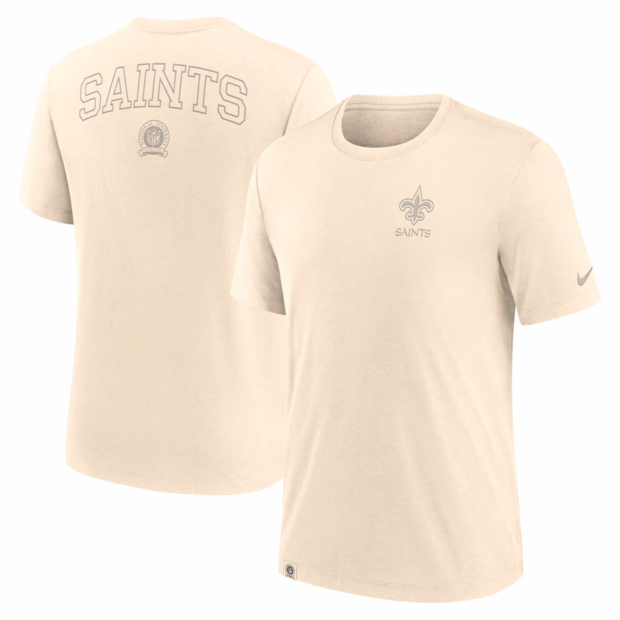 Men's New Orleans Saints Nike Cream Glory Tri-Blend T-Shirt