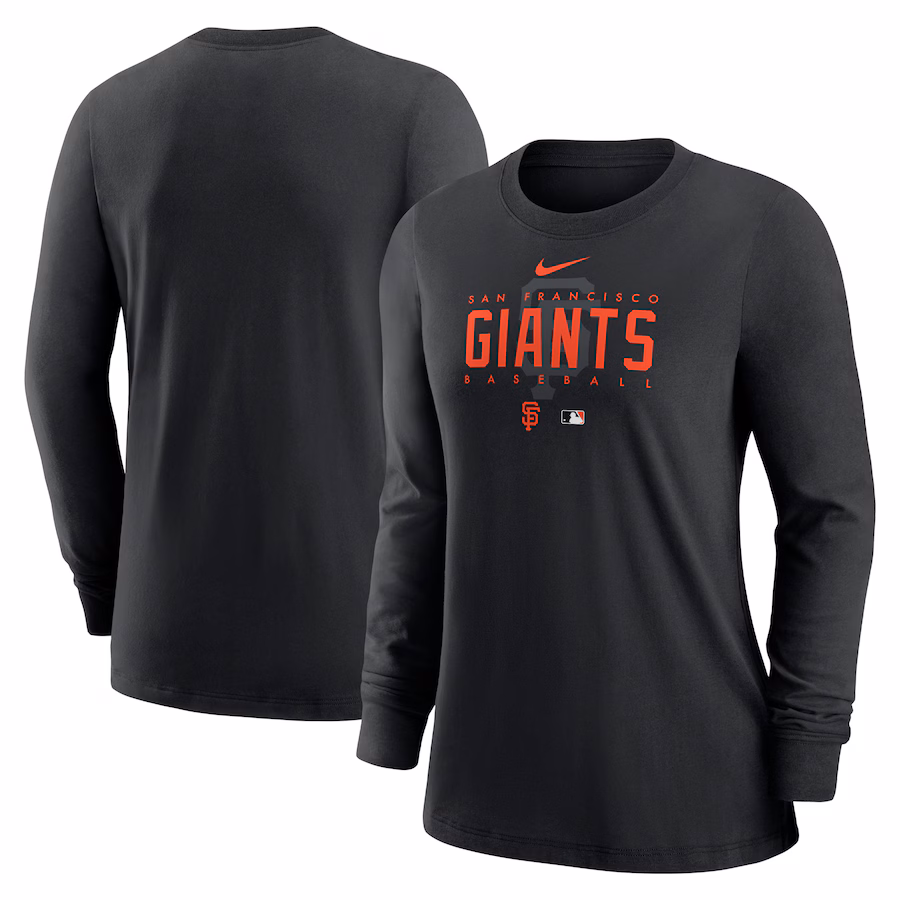 Women's San Francisco Giants Nike Black Authentic Collection Legend Performance Long Sleeve T-Shirt
