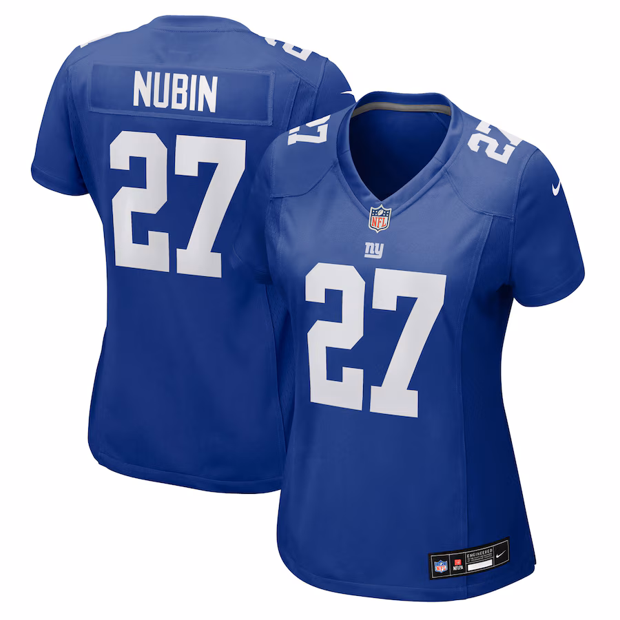 Women's New York Giants Tyler Nubin Nike Royal Team Game Jersey