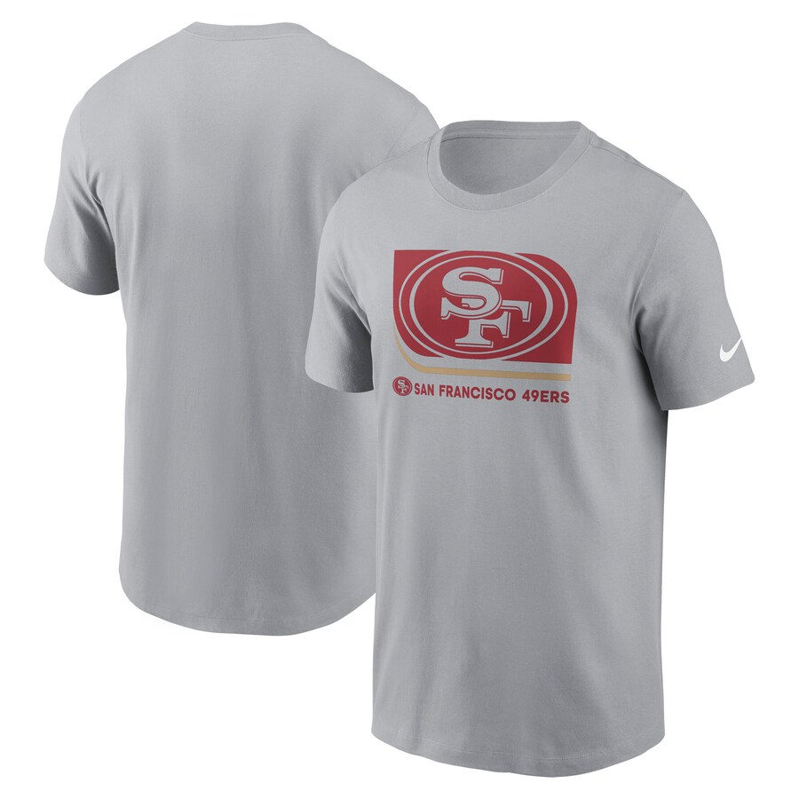 Men's San Francisco 49ers  Nike Gray Lockup Essential T-Shirt