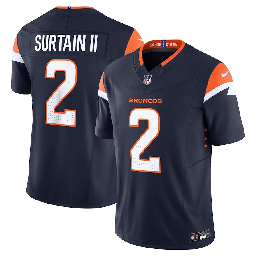 Men's Denver Broncos Patrick Surtain II Nike Navy Mile High Collection Vapor F.U.S.E. Limited Jersey