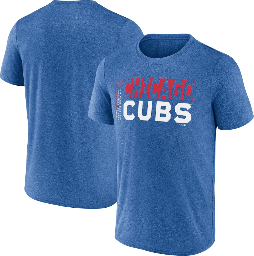 Men's Chicago Cubs Fanatics Heather Royal Fundamentals Shoot For The Sky T-Shirt