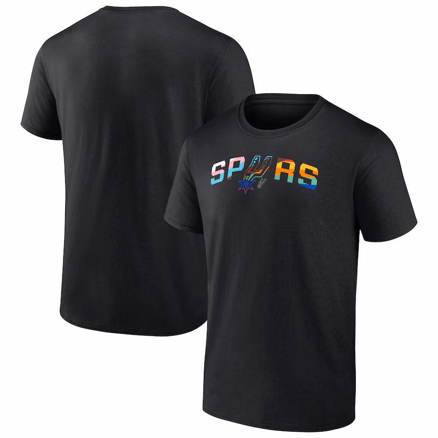 Men's San Antonio Spurs Black Pride T-Shirt