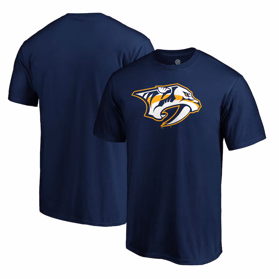 Men's Nashville Predators Navy Primary Logo Team T-Shirt